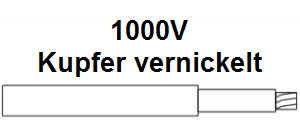 Litzen und Kabel 44A0213 1000V vernickelt