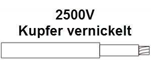 Litzen und Kabel 44A0313 2500V vernickelt