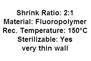 MT 3000 medical heat shrink tube medical grade fluoropolymer heat shrinkable tube