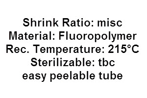 PEEL easy peelable medical heat shrink tube for catheter construction fluoropolymer heat shrinkable tube