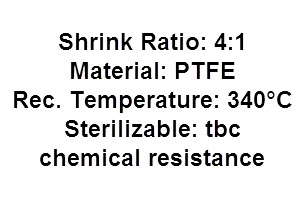 PTFE medical heat shrink tube medical grade ptfe heat shrinkable tube