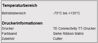 Temperaturbereich D CT Schrumpfschlauch Raytronics AG