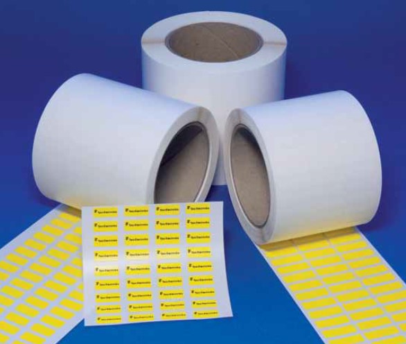 etiquettes EET en polyamide tissé jaune raytronics